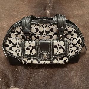 Coach Black Monogram Handbag